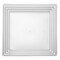 Smarty Had A Party 12" x 12" Clear Square with Groove Rim Plastic Serving Trays (24 Trays), 24PK 7925-CASE - alternate 3